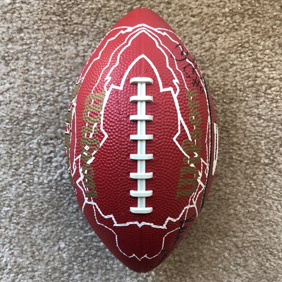 Signed SF 49ers Medium Sized Football- Jerry Rice & Others - Picture 11 of 12